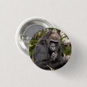 Badge Rond 2,50 Cm Gorille F 8672 (Devant & derrière)