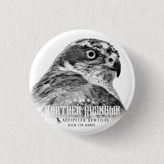 Badge Rond 2,50 Cm Goshawk du Nord (Devant)