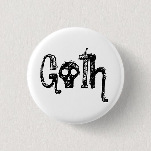 Badge Rond 2,50 Cm Goth (Devant)