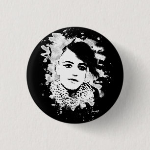 Badge Rond 2,50 Cm Goth Punk Girl
