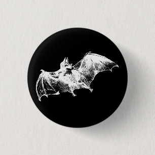 BADGE ROND 2,50 CM GOTHIC VAMPIRE BAT