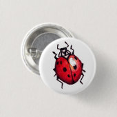 Badge Rond 2,50 Cm Goupille de coccinelle (Devant & derrière)