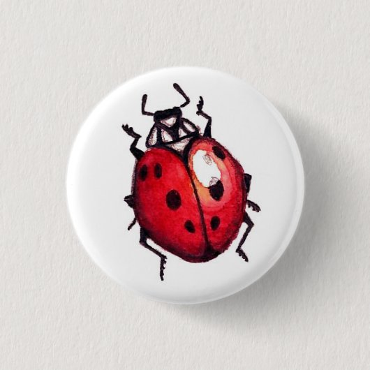 Badge Rond 2,50 Cm Goupille de coccinelle (Devant)
