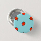 Badge Rond 2,50 Cm goupille de coccinelle (Devant & derrière)
