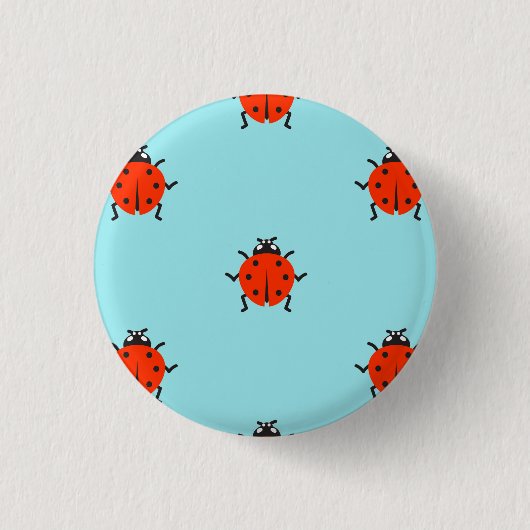 Badge Rond 2,50 Cm goupille de coccinelle (Devant)