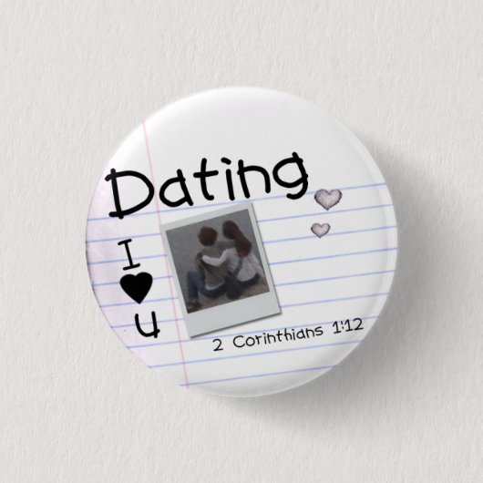 Badge Rond 2,50 Cm Goupille de datation… avec le vers (Devant)