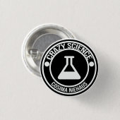 Badge Rond 2,50 Cm Goupille folle de la Science (Devant & derrière)