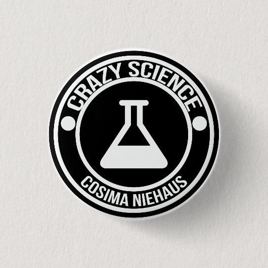 Badge Rond 2,50 Cm Goupille folle de la Science (Devant)