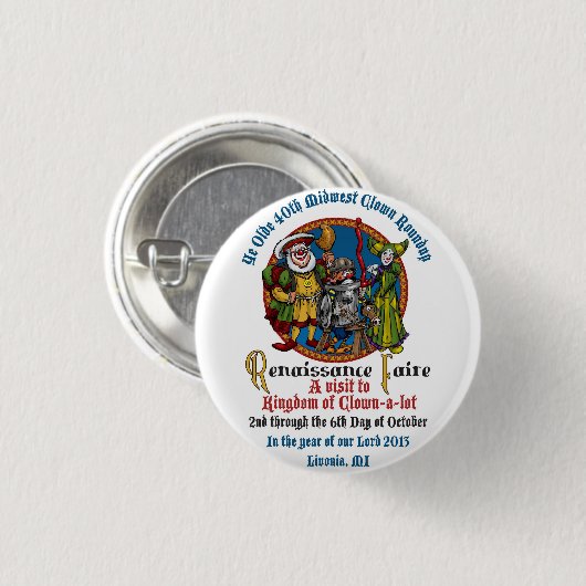 Badge Rond 2,50 Cm Goupilles commémoratives de MCM quarantième (Devant & derrière)