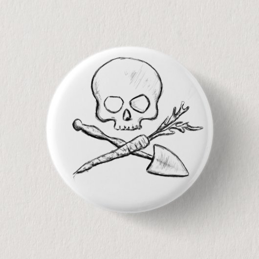 Badge Rond 2,50 Cm Goupilles de jardinier de pirate (Devant)