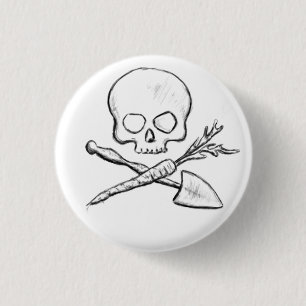 Badge Rond 2,50 Cm Goupilles de jardinier de pirate