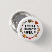 Badge Rond 2,50 Cm Goûts à travers le monde (Devant & derrière)
