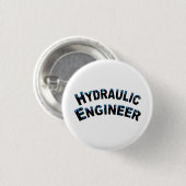 Badge Rond 2,50 Cm Gouttes d'eau de l'ingénieur hydraulique (Devant & derrière)
