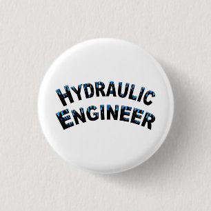 Badge Rond 2,50 Cm Gouttes d'eau de l'ingénieur hydraulique