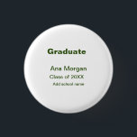 Badge Rond 2,50 Cm Graduate ajouter nom classe de nom de l'école de 2<br><div class="desc">conception</div>