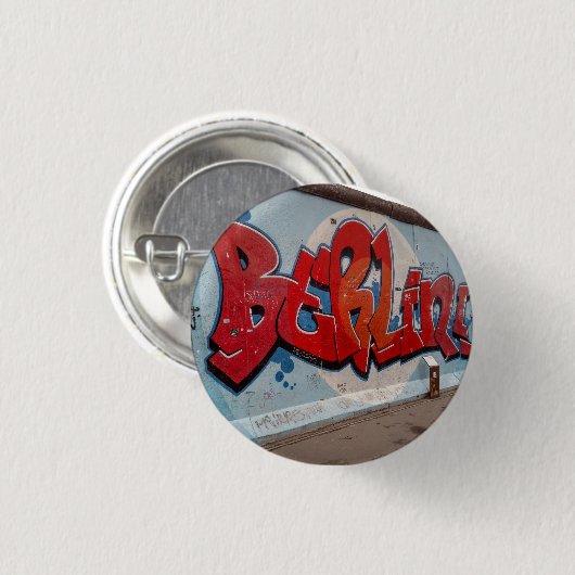 Badge Rond 2,50 Cm Graffiti mur de Berlin (Devant & derrière)