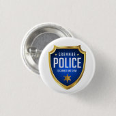 Badge Rond 2,50 Cm Grammar Police Drôle (Devant & derrière)