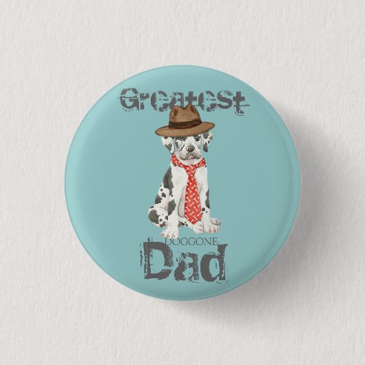 Badge Rond 2,50 Cm Grand Dane Papa (Devant)