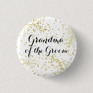 Badge Rond 2,50 Cm Grand-maman mignonne de parties scintillantes d'or
