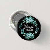 Badge Rond 2,50 Cm Grand-mère bienheureuse (Devant & derrière)