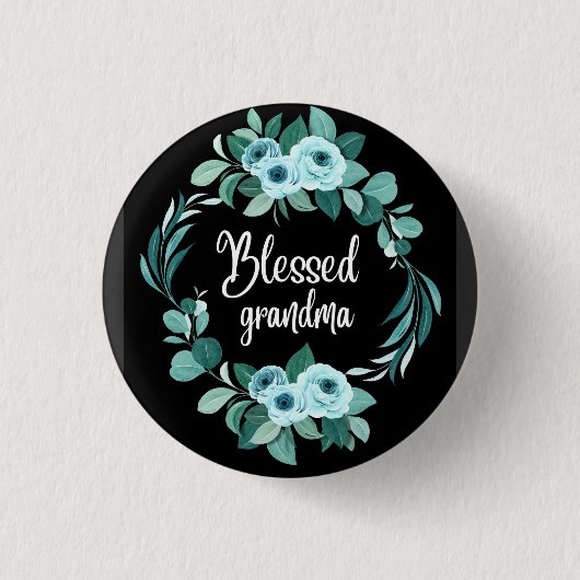 Badge Rond 2,50 Cm Grand-mère bienheureuse (Devant)