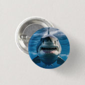 Badge Rond 2,50 Cm Grand requin blanc (Devant & derrière)