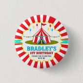 Badge Rond 2,50 Cm Grand Top Carnaval de cirque 1er anniversaire (Devant)
