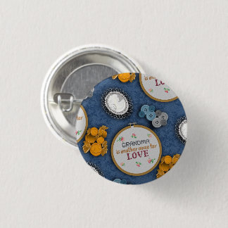 Badge Rond 2,50 Cm Grandmother is Love Pin
