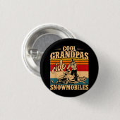 Badge Rond 2,50 Cm Grandpas cool randonnée Motoneige Motoneige Motone (Devant & derrière)