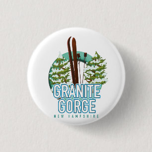 Badge Rond 2,50 Cm Granite Gorge ski new Hampshire