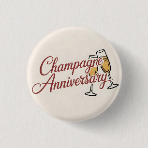 Badge Rond 2,50 Cm Graphisme de texte pour célébration d'anniversaire