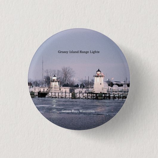 Badge Rond 2,50 Cm Grassy Island Range Lights button (Devant)