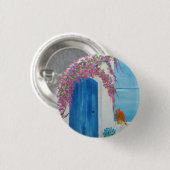 Badge Rond 2,50 Cm Greek Blue (Devant & derrière)