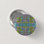 Badge Rond 2,50 Cm Green Blue Purple Geometric (Devant & derrière)