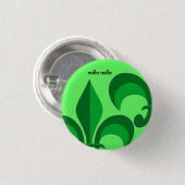Badge Rond 2,50 Cm Green De Lis (Devant & derrière)