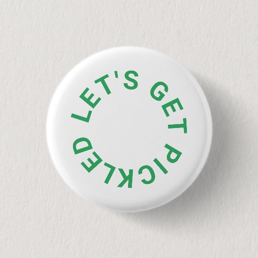 Badge Rond 2,50 Cm Green Get Pickleball Crest Pickled (Devant)