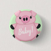 Badge Rond 2,50 Cm Green Pig Baby (Devant)