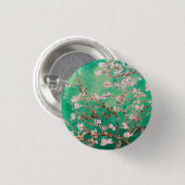 Badge Rond 2,50 Cm Green Van Gogh Almond Blossoms (Devant & derrière)
