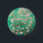 Badge Rond 2,50 Cm Green Van Gogh Almond Blossoms<br><div class="desc">Fleurs d'amandes par Vincent Van Gogh modification de couleur copyright 2sweet4wordsDesigns/ PureVintage Love Obtenez la beauté de Van Gogh's bien-aimé Almond Blossom dans les couleurs qui correspondent à votre maison. vincent van gogh,  van gogh,  fleurs d'amandes,  fleurs,  floral,  jolie,  belle,  belle, </div>