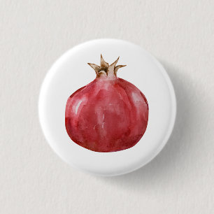 Badge Rond 2,50 Cm Grenade à l'aquarelle