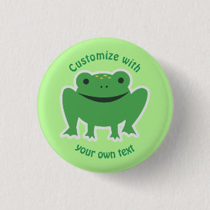 Badge Rond 2,50 Cm Grenouille à dessin personnalisé