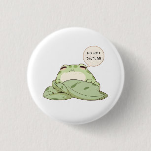 Badge Rond 2,50 Cm Grenouille mignonne en mode Ne Pas Déranger