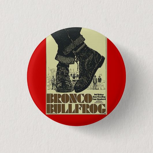 Badge Rond 2,50 Cm grenouille mugissante de cheval sauvage (Devant)