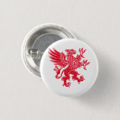Badge Rond 2,50 Cm Griffin - Rouge (Devant & derrière)