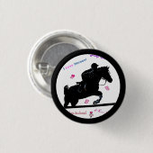 Badge Rond 2,50 Cm Griffonnages de cheval (Devant & derrière)
