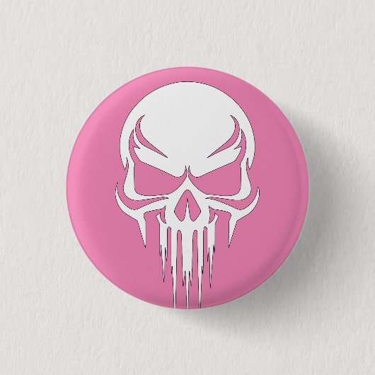 Badge Rond 2,50 Cm Grim Specter Dripping Skull Graphic (Devant)