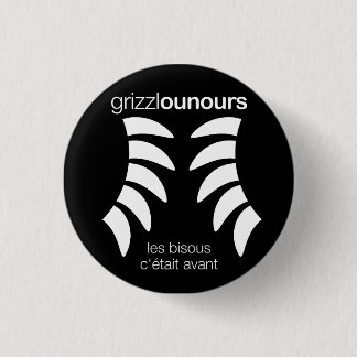 Badge Rond 2,50 Cm Grizzlounours Collection.