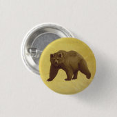 Badge Rond 2,50 Cm Grizzly Bear (Devant & derrière)
