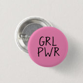 Badge Rond 2,50 Cm GRL PWR | Insigne (Devant & derrière)