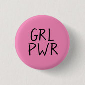 Badge Rond 2,50 Cm GRL PWR | Insigne (Devant)